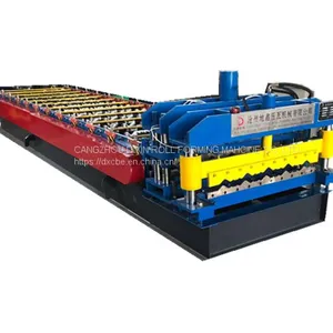 Cangzhou Dixin Metal Roofing Sheet Glazed Tile Iron Sheet Cold Roll Forming Making Machine Price thumbnail-1