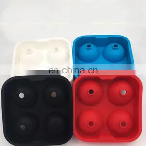Silicone 4 Holes Ice Hockey Food Grade Round Ice 4 Silicone Hockey Mold thumbnail-4