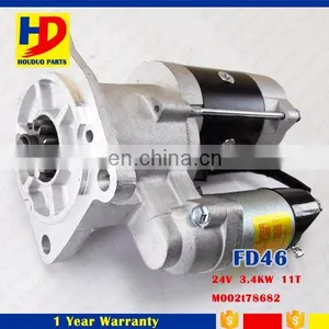 Excavator Standard Size Engine Parts FD46 Engine Starter Motor M002t78682 thumbnail-3