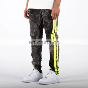DiZNEW DongGuan Custom Grey Colour Double Side Track Jeans Men thumbnail-4