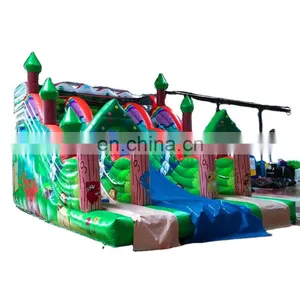 Outdoor Animated Cartoon Theme Buy Inflatable Slide With Tree House thumbnail-1