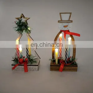 Wooden Tree/Cute Snowman Shaped Led Light thumbnail-1