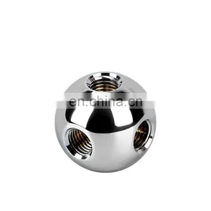 DN15 Brass Ball for Water Ball Valve Hollow Polished Chrome Plated thumbnail-1