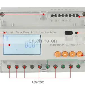 3 Phase Energy Meter Din Rail ct or Direct 80A Connection Kwh Power Meter ADL3000-E thumbnail-5