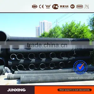 HDPE100 Anti Corrosion Twin Wall Corrugated pe Pipe Dn200 to Dn800 SN4 SN8 thumbnail-4