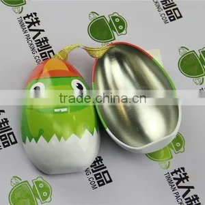 Egg Shape Walmart Gift Tin Box for Children Mini Gift Tin Tool Case thumbnail-2