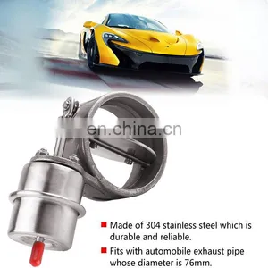 2.5in 63mm Car Exhaust Control Valve Boost Vacuum Activated Exhaust Cutout/Dump Air Vent Outlet Fit for E30 Silver thumbnail-4