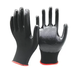 Best 13G Polyester Liner Nitrile Palm Coated Safety Gloves for Working thumbnail-4