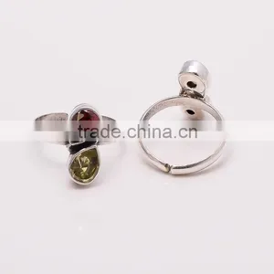 GARNET TOE RING ,925 Sterling Silver Jewelry Wholesale,WHOLESALE SILVER JEWELRY,SILVER EXPORTER,SILVER JEWELRY FROM INDIA thumbnail-1