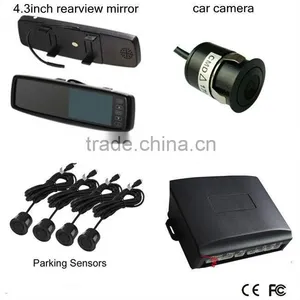 4.3 Inch Special Rear View Mirror Car Monitor Car Radar Speed and Backing Radar Detector With Camera thumbnail-2