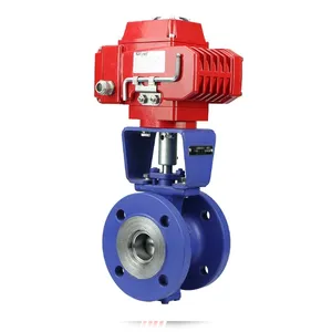 3-Way Flanged Ball Valve With Electric Actuator for Process Control Systems thumbnail-2