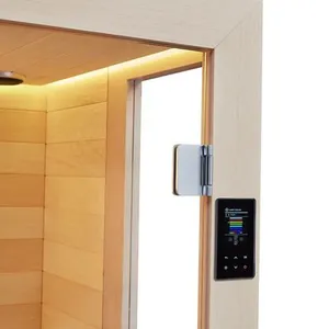 Canadian Hemlock Redwood Traditional Steam Sauna for 3 People Best Cheap Sauna Room thumbnail-4