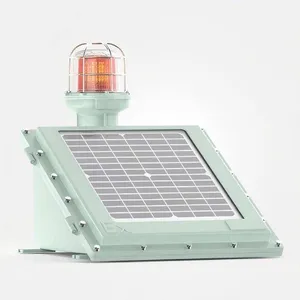 Solar Explosion-proof Aviation Obstacle Warning Flashing Light, Medium-intensity Gps, High-altitude Warning Horn for Blast Furnace Gas thumbnail-1