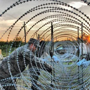 Electric Fence With Razor Wire Razor Electrified Fence Electrified Razor Extend an Arm Barbed Wir Fence thumbnail-2