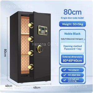 Heavy Duty Security Digital Safe With Password and Key Override | 70cm Commercial Electronic Safe | for Furniture Mounting thumbnail-2