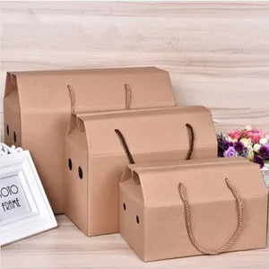 Kraft Corrugated Rigid Packaging Box With Handle thumbnail-1