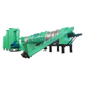 Automatic Sawdust Coconut Shell Charcoal Making Biochar Making Machine Continuous Rotary Carbonization Furnace Stove EPC thumbnail-1