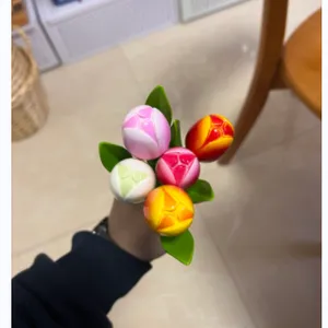 Dutch Handmade Wooden Tulips Holland Souvenir Wooden Tulip Bouquet thumbnail-3