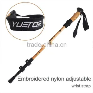 Bamboo Adjustable External Quick Lock Walking Stick Trekking Pole thumbnail-6