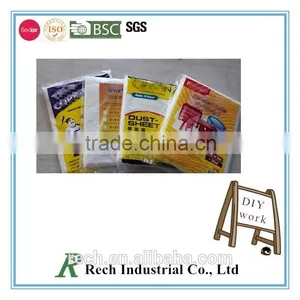 China Quality Low Price PE Painter Protect Clear Dust Cloth thumbnail-1