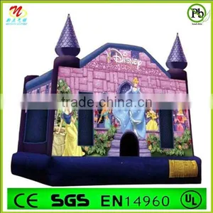 Newest 0.55mm PVC Princess Theme Inflatable Bouncer For Sale thumbnail-1
