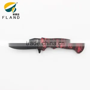 New Design Skull Pattern PP Handle Folding Black Blade Best Pocket Knife thumbnail-3