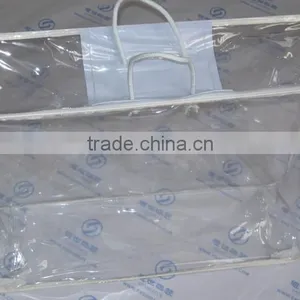 Manufacture Best Price High Quality Clear Vinyl PVC Zipper Blanket Packaging Bag With Handles thumbnail-4