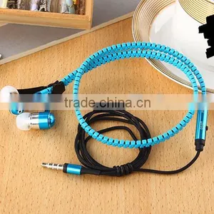 3.5mm Super Bass Sound Zipper Earphone With Speaker thumbnail-2