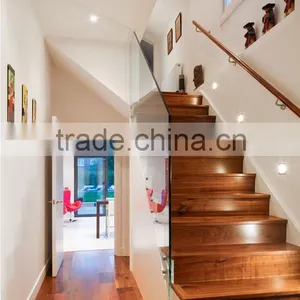 Prefinished Black Walnut Stair Treads Cover With Left Returns thumbnail-1