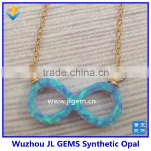 925 Sterling Silver Blue Infinity8 Charm Wholesale Infinity 8 Opal Pendant Infinity 8 Opal Charm thumbnail-1