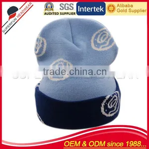 New Fashion Womens Winter Knitting Cap Jacquard Woman Winter Cap thumbnail-1