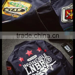 2016 Fashion Casual Outdoor Bomber Air Force Jackets With Retro Embroidery thumbnail-5
