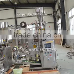 Automatic Small Tea Pouch Packaging Machine With Inner Outer Bag Thread and Tag thumbnail-6