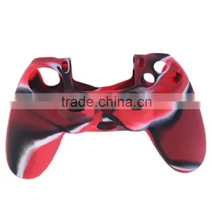 Cool Camouflage Soft Silicone Cover Case Skin For Sony Playstation 4 Dualshock 4 Controller PS4 Console Decals Red thumbnail-1