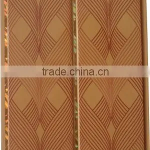 Middle Groove,with Shine Gold Line Brown Pvc Ceiling Panel G195-1 thumbnail-1