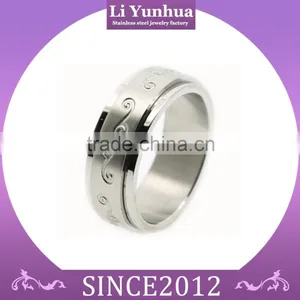 Stainless Steel Rings Engraved Spinning Rings thumbnail-1
