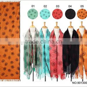 Promotional Latest Design Cheap Bamboo Cotton Scarf thumbnail-1