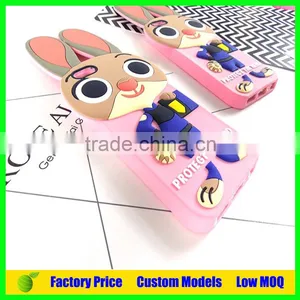 Rabbit Silicone 3d Phone Case for Iphone 6 Plus Cell Phone Case Back Cover thumbnail-3