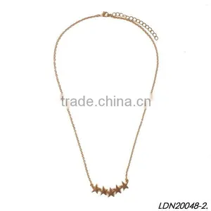 Small Star Gold and Silver Pendant Necklace thumbnail-2