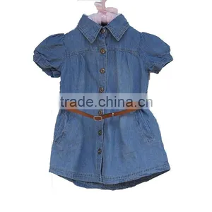 100%cotton Children's Denim Blouse KS120015 thumbnail-1