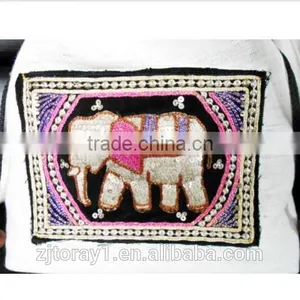 Small Hemp Drawstring Bag Wholesale Embroidered Handmade thumbnail-3