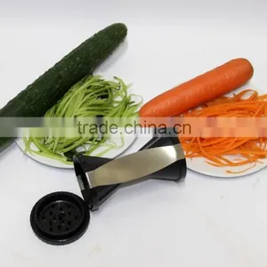 Green Black Stainless Steel Spirelli Spiral Slicer Spiral Vegetable Slicer as Seen on TV thumbnail-5