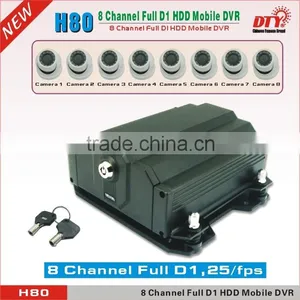 8 Channels 3G 4G SD Card HDD Car Taxi 12V DVR Recorder With SIM Card thumbnail-1