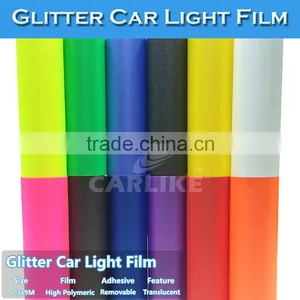 CARLIKE Glitter Pink Headlight Self Adhesive Vinyl Film For Car thumbnail-4