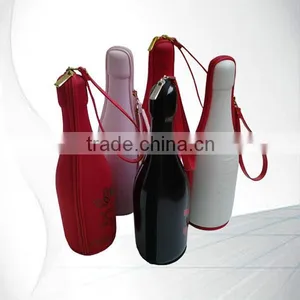 High Quality Portable Travel Eva Champagne Leather Wine Cases thumbnail-3