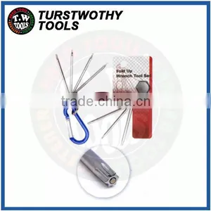 Taiwan 7pcs S2 Bike Repair Magnetic Aluminum Colorful Folding Torx HEX KEY Set thumbnail-1