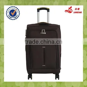 Best Quality 1680D Material Brown Built-in Trolley Travel Luggage Bags thumbnail-1