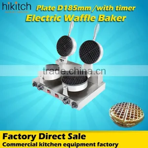 Stainless Steel Double Head Industrial Waffle Maker Electric Waffle Baker thumbnail-1