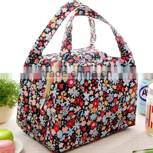 Fashion Flowers Printing Design Lunch Bag for Offices China Supplier thumbnail-1