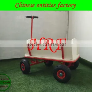 TC1812 Kids Beach Wagon Cart KIDS GARDEN WAGON Wooden Cart thumbnail-1